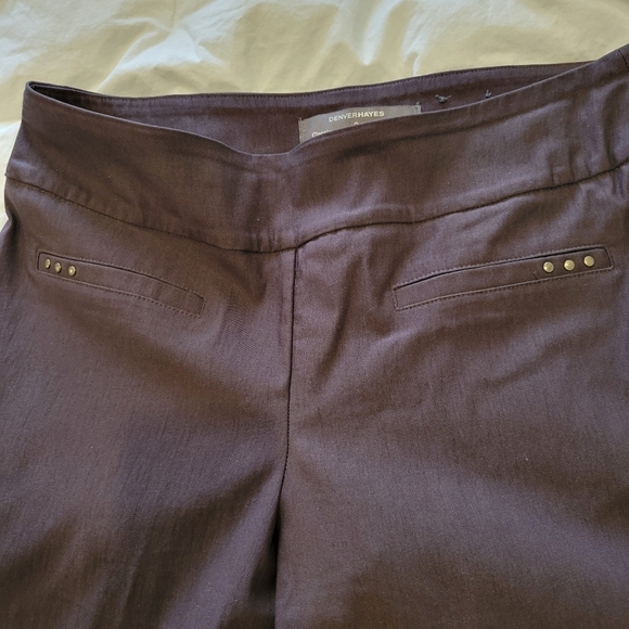 DenverHayes Classic Pull On Stretch Pants Chocolate Brown M - Picture 4 of 9